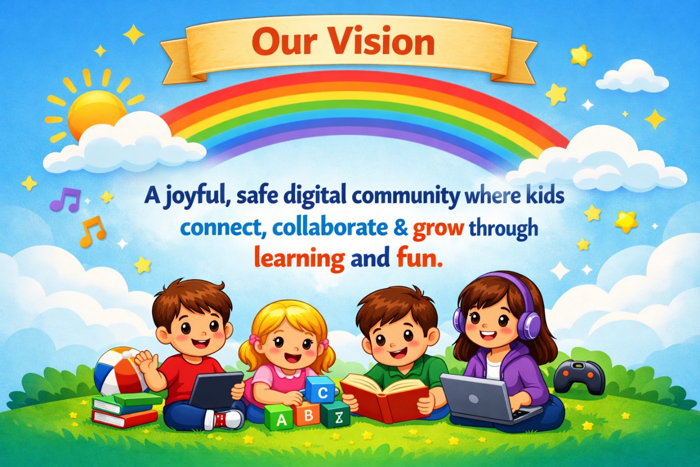 Children learning and playing together